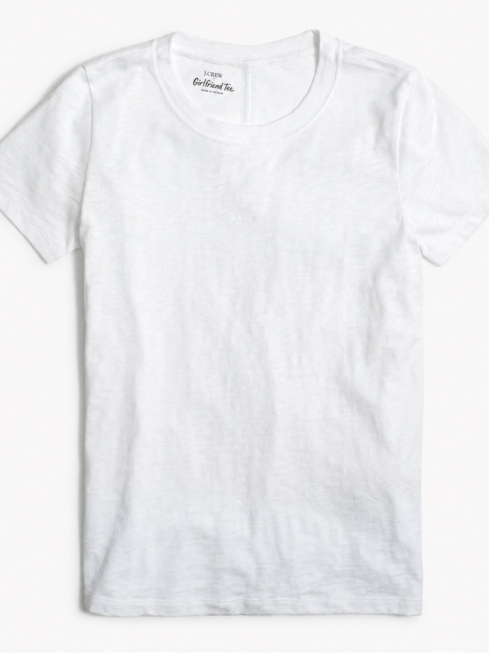 J. Crew White Womens Girlfriend Short Sleeve Crewneck Tee